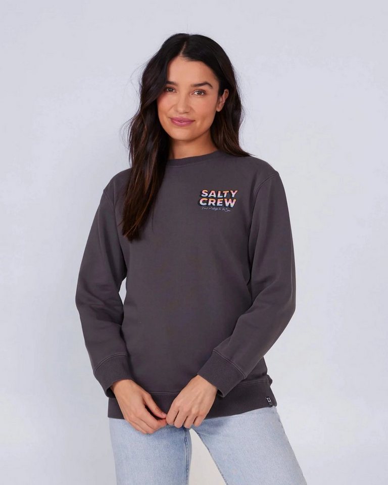 Salty Crew Sweatshirt Salty Crew Summertime Premium Crew Faded Black von Salty Crew