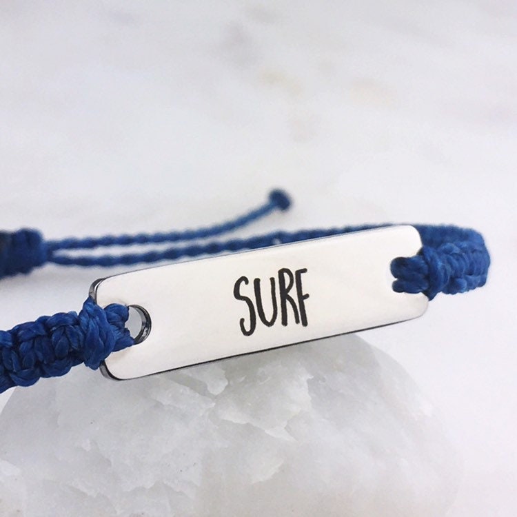 Surf Armband, Verstellbares Geflochtenes Armband von SaltyBohoCalifornia