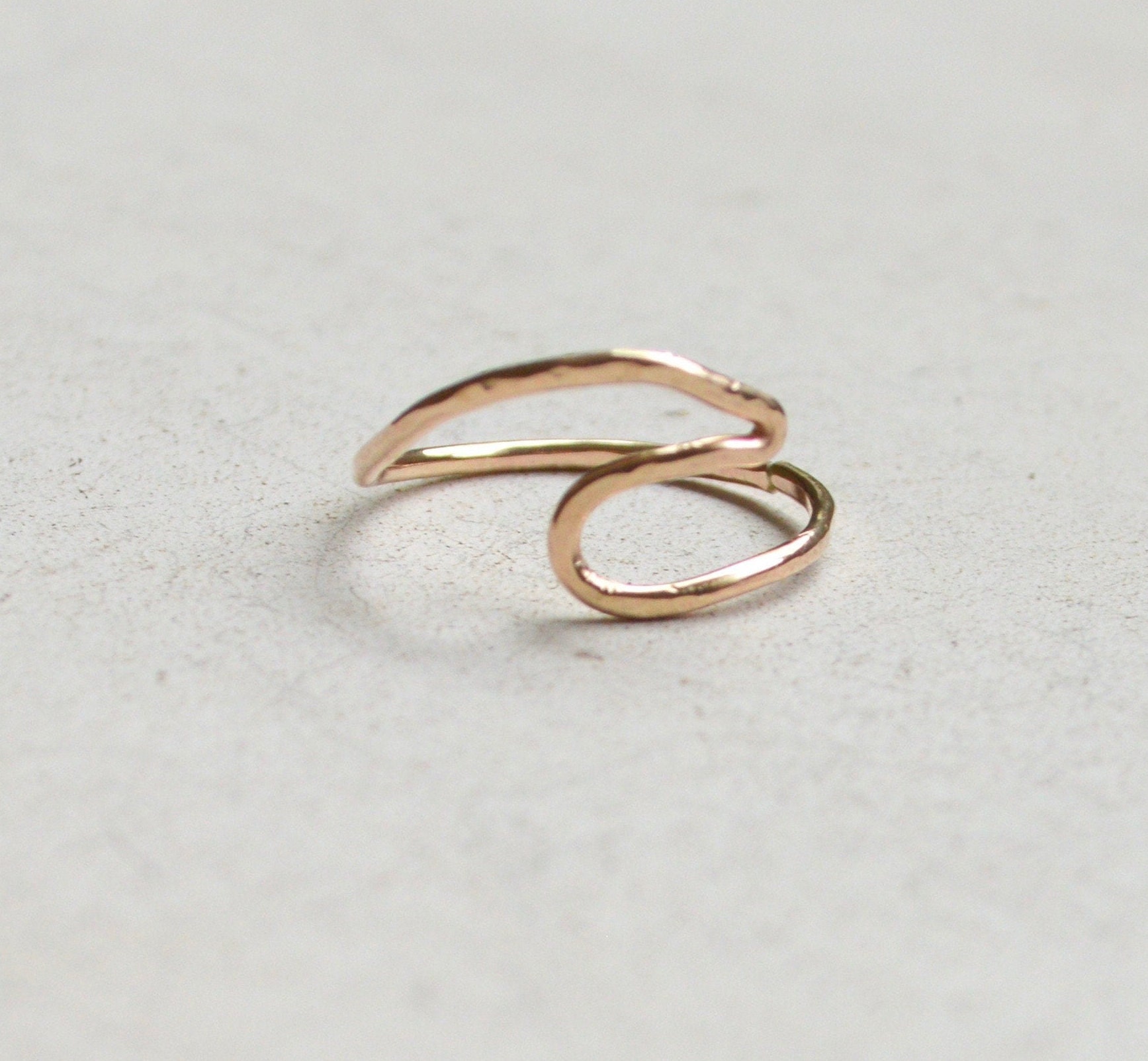 Ozeanwelle Ring, Sterling Welle Gold Ring von SaltyButSweetJewelry