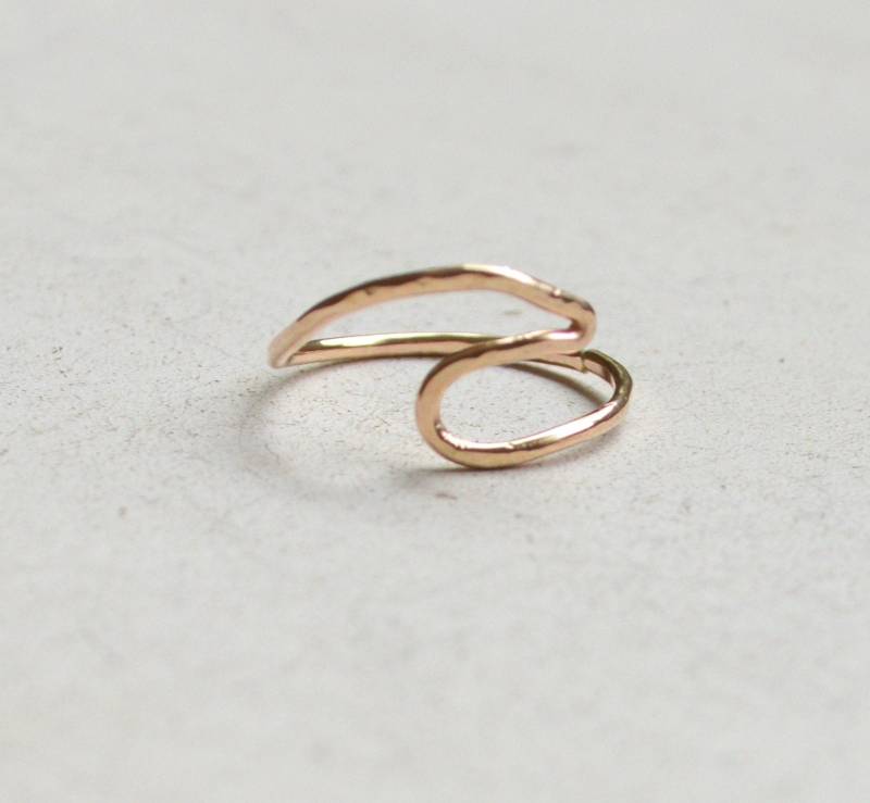 Ozeanwelle Ring, Sterling Welle Gold Ring von SaltyButSweetJewelry
