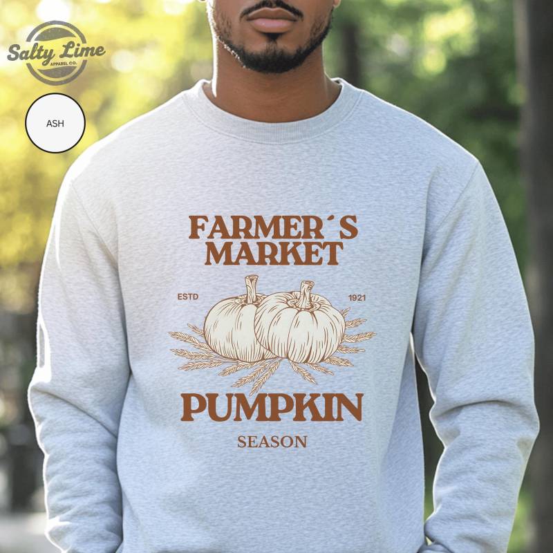 Farmer's Markt Kürbis Saison Sweatshirt Kuscheliger Unisex Pullover Farmer's Markt Kürbis Saison Sweatshirt Kuscheliger Unisex Pullover von SaltyLimeApparelCo