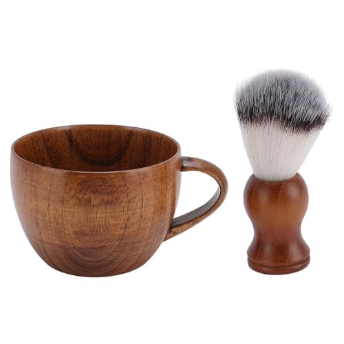 2 PCs Rasierpinsel Set für Männer, Nylonbürstenhölzerhell -Rasierseifenschale, Barthochwerkzeuge Set Set 2 PCs Rasierpinsel Set für Männer, Nylonbürstenhölzerhell -Rasierseifenschale, Barthochwerkzeuge Set Set von Saluaqui