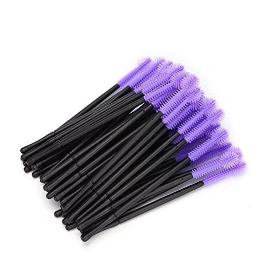 [50pcs/Set] Einweg -Wimpernpinsel - Silikon -Make -up -Applikator | Mini Purple Mascara Tool für den Professionellen und Häuslichen Gebrauch (YELLOW) (PURPLE) von Saluaqui