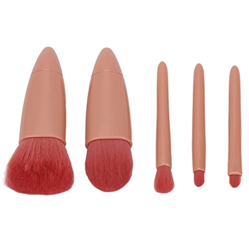 5pcs Tragbarer Make -up -Bürstenset mit Stromlinienförmigem Kunststoffgriff für Lidschatten und Lockeres Einstellpulver Komplettes Kosmetisches Pinsel Kit von Saluaqui