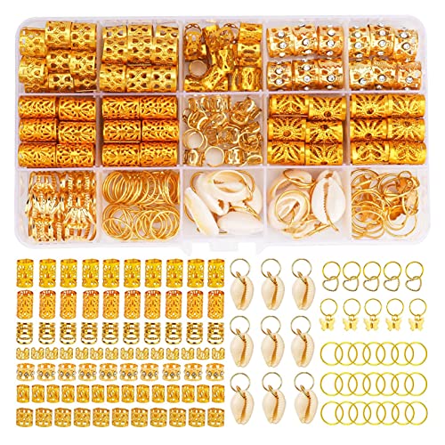 Dreadlocks-Schmuck, Dreadlocks-Perlen, Modischer Vintage-Muster-Schmuck, Haarschmuck, Haarschmuck-Accessoires, Gold von Saluaqui
