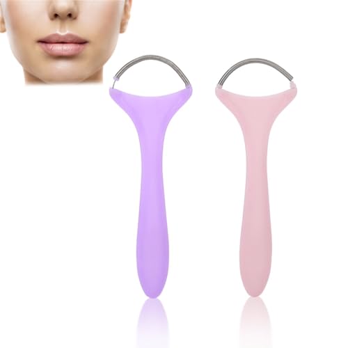 Frühlingsgesichtsbehaarung für Frauen Tragbares Fadenpilator Edelstahl Easy Haarentfernung für Oberlippenkinnwangen Reise-freundliches Design 2PCs von Saluaqui