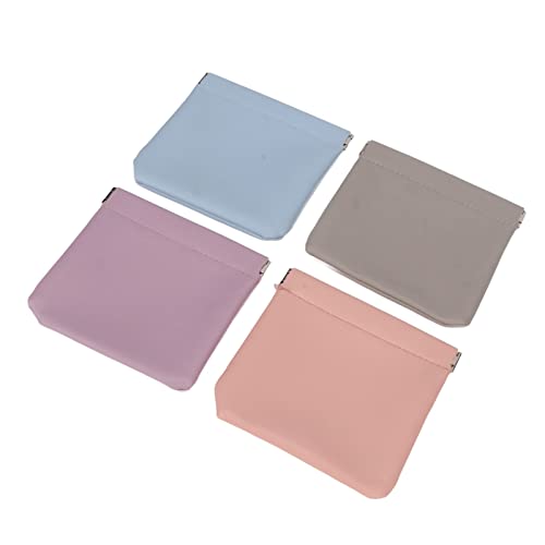 Saluaqui Mini Lippenstift -Aufbewahrungstasche mit Automatischem Verschluss - Tragbarer PU Leder Taschen Kosmetik Make up Organizer für Kopfhörer, Schlüssel oder Kleine Zubehör in 4 Farben von Saluaqui