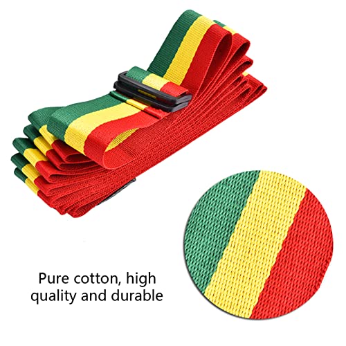 Saluaqui Tricolor Tragbarer Djembe -Schultergurt für Afrikanische Handdrumbühnenleistung - Leichtes Baumwollmaterial, Einstellbar für Erwachsene und Kinder von Saluaqui