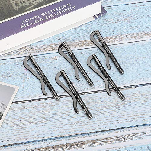 Saluaqui [Wallet Money Clamp/Holder Elektroplattierter Stahl 75 Mm [Anti-Federkaselclip] für Lederbrieftaschen [Golden, Bronze, Schwarz] (Black) von Saluaqui