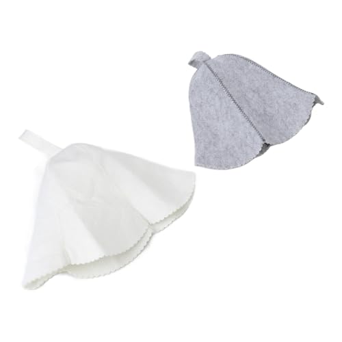 Schutzfilz -Sauna -Hüte Wasserabsorption Kopfbedeckung für Männer & Frauen Weiche, Atmungsaktive Sauna Badhut Grau und Weiß Geeignet für Dusche und Dampfbad Schutzfilz -Sauna -Hüte Wasserabsorption Kopfbedeckung für Männer & Frauen Weiche, Atmungsaktive Sauna Badhut Grau und Weiß Geeignet für Dusche und Dampfbad von Saluaqui