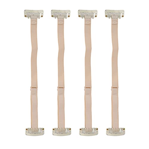 Sofortige Faceliftingbänder mit Verstellbaren Elastischen Gurten und Clips | Gesichtshebelösung für Falten und Schlaffe Haut | Weiches Nylon, 4pcs für Frauen, weiß von Saluaqui