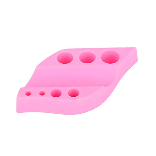 Vielseitiger Silikon -Tattoo Microblading Pen Rack & Tintenpigmentbecher -Halter - Kompakt, Anti -Fall, Leicht zu Reinigen, Leichter Stifthalter, Pink (YELLOW) (Rot) (PINK) von Saluaqui