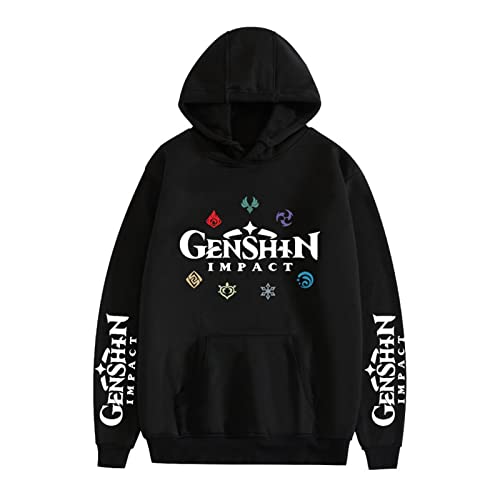 Genshin Impact Hoodie Xiao Venti Klee Hoodie Anime Razor Kaeya Cosplay Kostüm Mit Kapuze Pullover Sweatshirt für Männer Frauen von Salutebaba