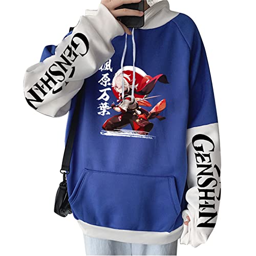 Salutebaba Genshin Impact Hoodie Kaedehara Kazuha Hoodie Sweatshirt Unisex Neuheit Druck Lässige Hoodies für Männer Frauen von Salutebaba