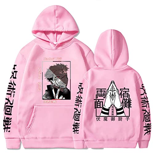 Salutebaba Jujutsu Kaisen Hoodie Yuji Itadori Cosplay Jacke Ryomen Sukuna Langarm Pullover Sweatshirt für Damen Herren von Salutebaba