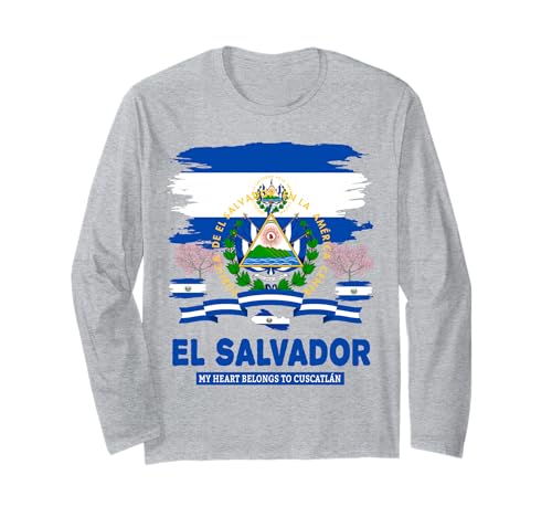 EL Salvador Flaggen-Outfit Idee für Frauen und hispanische Salvadorianische Langarmshirt von Salvadoran Flag Costume Idea For Kids & Toddlers