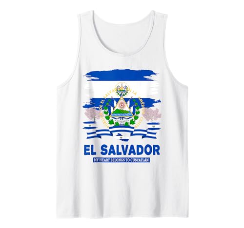 EL Salvador Flaggen-Outfit Idee für Frauen und hispanische Salvadorianische Tank Top von Salvadoran Flag Costume Idea For Kids & Toddlers