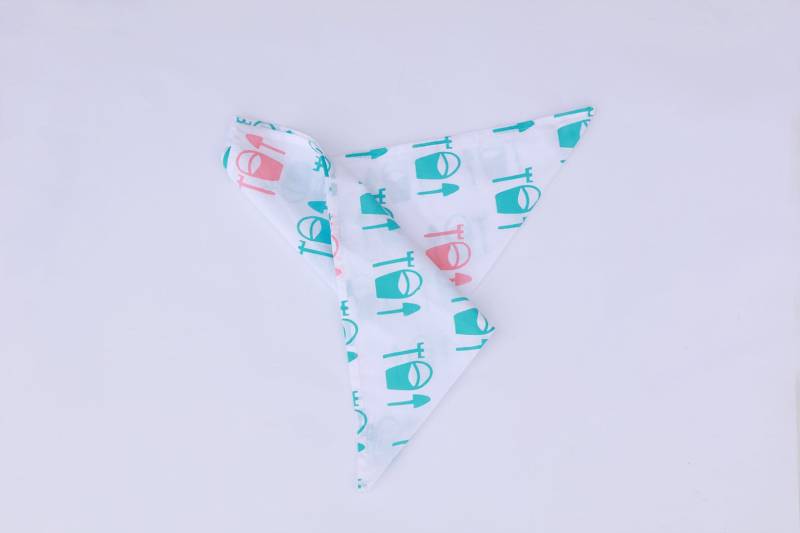 Kinder Baumwolle Taschentuch Mit Eimer-Design Von Hand Gedruckt von Salvajitos