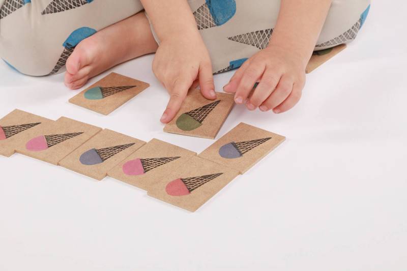 Memory-Spiel | 12 Stück Hergestellt Aus Holz Und Handbedruckt Mit Baumwoll-Tasche Perfekt Für Den Sommer Überall Mitnehmen von Salvajitos