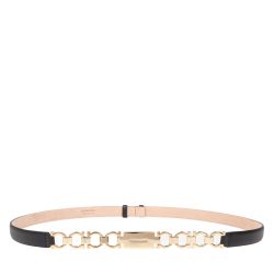 Ferragamo Schwarzer Leder Bijoux Gürtel von Salvatore Ferragamo