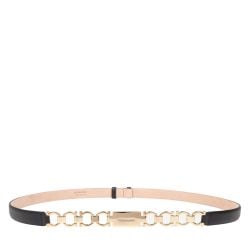 Ferragamo Schwarzer Leder Bijoux Gürtel von Salvatore Ferragamo