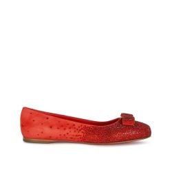 Rote Salvatore Ferragamo Leder-ballerinas von Salvatore Ferragamo
