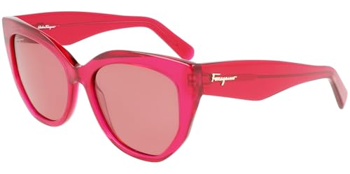SALVATORE FERRAGAMO Unisex SF1061S Sunglasses, 613 trasparent red, 52 von Salvatore Ferragamo