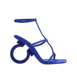 Salvatore Ferragamo Elina Ledersandalen In Blau von Salvatore Ferragamo