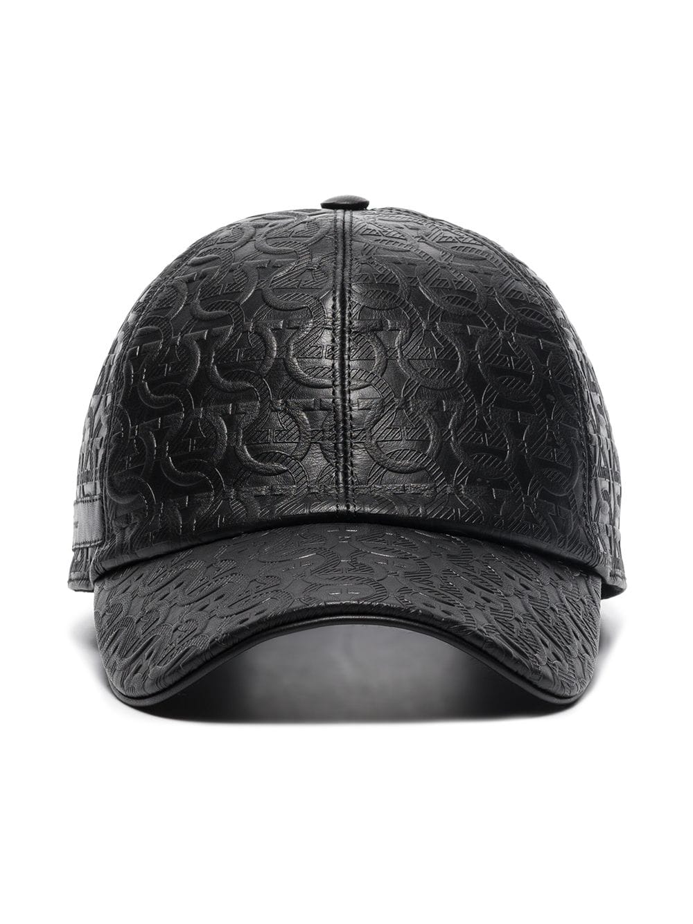 Ferragamo Gancini Baseballkappe aus Leder - Schwarz von Ferragamo