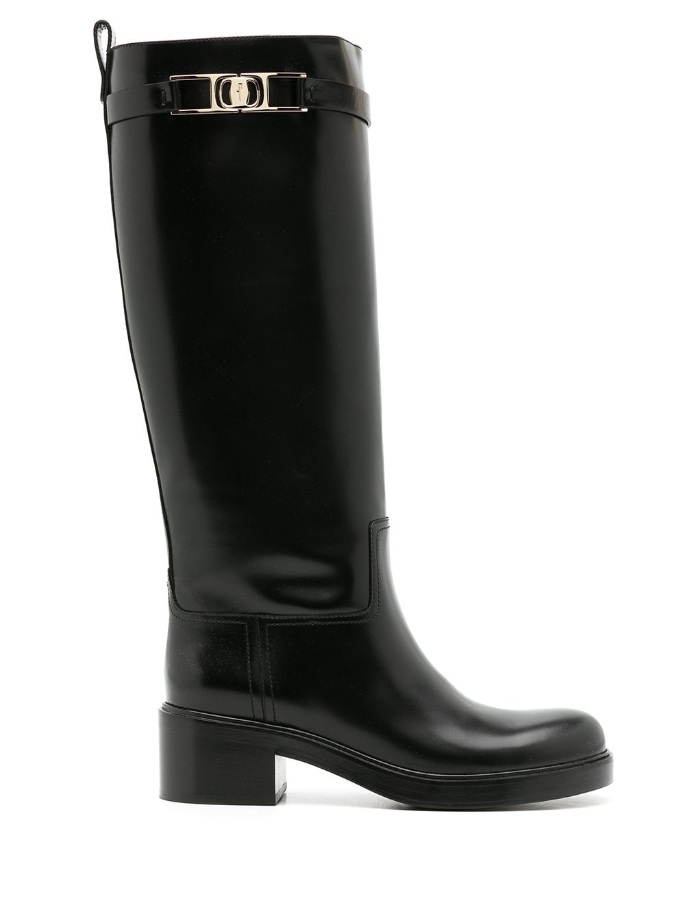 Ferragamo Gancini Stiefel 55mm - Schwarz von Ferragamo