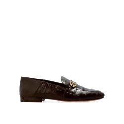 Salvatore Ferragamo Louis Braune Leder Slipper von Salvatore Ferragamo