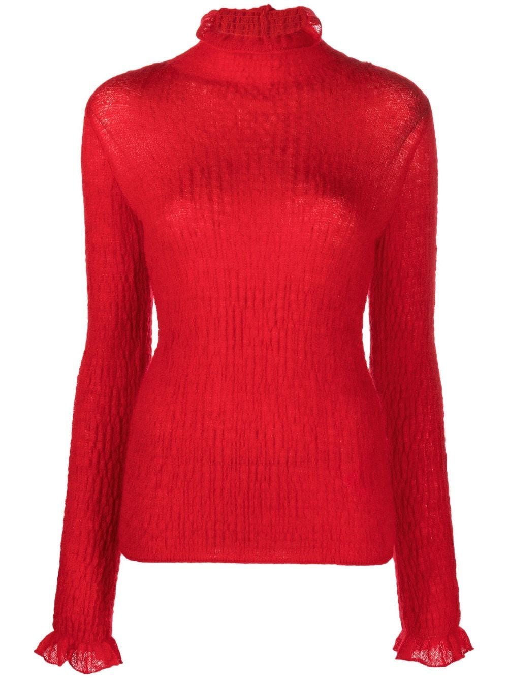 Ferragamo Pullover mit gerippten Bündchen - Rot von Ferragamo