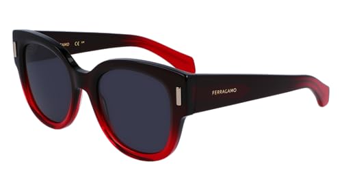 Salvatore Ferragamo Unisex SF2007S Sunglasses, 615 Gradient Transparent Dark Red, 51 von Salvatore Ferragamo