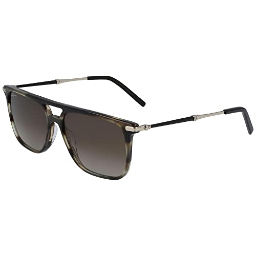 Sonnenbrille FERRAGAMO SF 966 S 319 Striped Khaki, Khaki gestreift, 57 von Salvatore Ferragamo