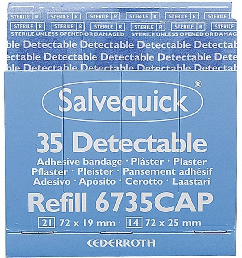 Salvequick® Erste-Hilfe-Set Pflaster-Strips Salvequick detectable Refill 6735 VE=35 Stück. von Salvequick®