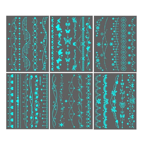 Aufkleber Für Kinder - Leuchtsterne Wasserfeste Glow Deko - Kosmetik-Accessoires für Hals Hand Pool Fest Cosplay von Salyeeluly