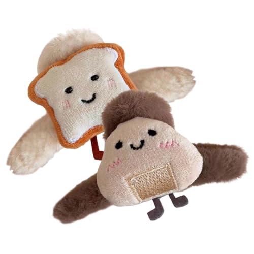 Salyeeluly Fuzzy Claw Clip | Gefüllte Lebensmittel Haarklammer | Stilvolle Kopfbedeckung, modische Haardekoration, dicke lange Haarklammern für Damen und Mädchen von Salyeeluly