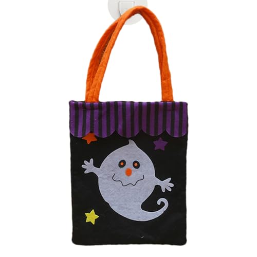 Salyeeluly Halloween Süßigkeitenbeutel - Halloween Festtaschen - Wiederverwendbare Vlies Tragetasche Für Einkäufe & Snacks Erwachsene Kinder Party von Salyeeluly