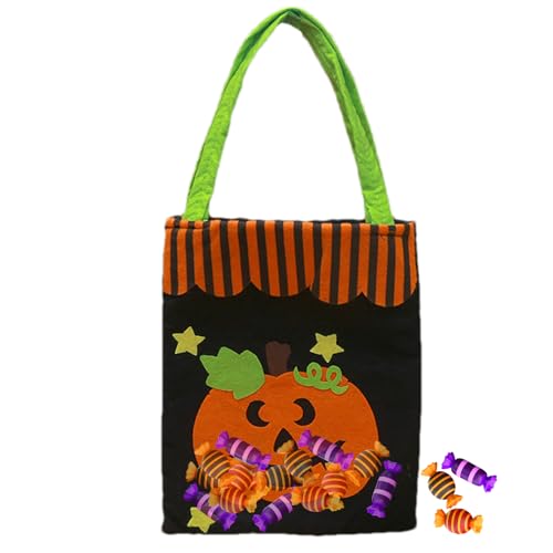 Salyeeluly Halloween Tasche,Halloween Festtaschen - Mehrweg Beutel Für Kinder Erwachsene Süßigkeiten Snacks Aufbewahrung Einkauf Klassenzimmer Deko von Salyeeluly