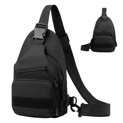 Salyeeluly Herren Umhängetasche - Reise Und Wander Brusttasche | Wasserdicht Verstellbar Outdoor Tragetasche Für Wanderung Klettern Täglicher Einsatz Und Camping von Salyeeluly