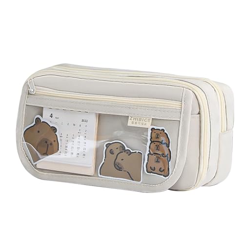 Salyeeluly Panda Federmäppchen | Große Kapazität Panda Federmäppchen mit Fächern | Niedliches Tier-Federmäppchen | Stifthalter Schreibwaren Organizer mit Reißverschluss | Stifteetui Tasche für Kinder von Salyeeluly