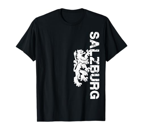 Salzburg T-Shirt mit Salzburger Löwen Wappen Herren & Damen T-Shirt von Salzburg