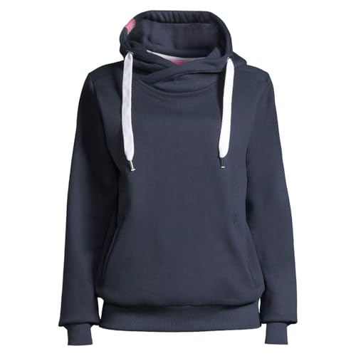 Salzhaut Damen Hoodie Pullover Sünn unifarben - Kapuzenpullover Pulli Sweater mit Kapuze in Navy Größe XXL Salzhaut Damen Hoodie Pullover Sünn unifarben - Kapuzenpullover Pulli Sweater mit Kapuze in Navy Größe XXL von Salzhaut