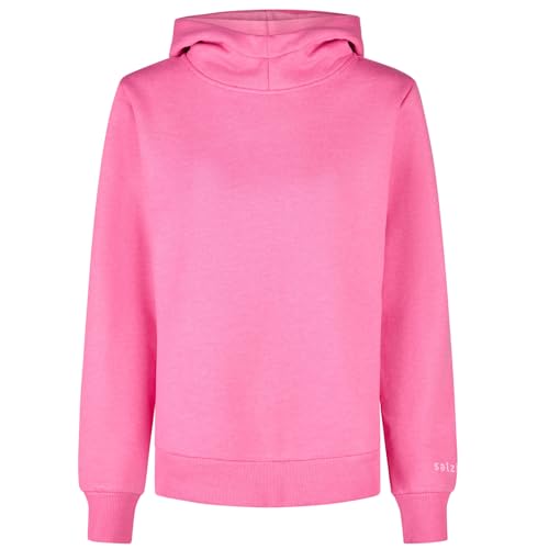 Salzhaut Damen Hoodie Talken Unifarben - Kapuzenpullover mit Bündchen in Blossom Größe M von Salzhaut