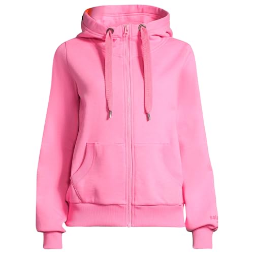 Salzhaut Damen Kapuzen-Sweatjacke Sööte - Kapuzenjacke Hoodie Shirtjacke mit Kapuze mit Kordelzug in Blossom Größe M von Salzhaut
