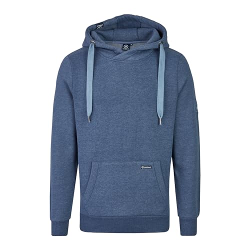 Salzhaut Herren Hoodie HEFF Kapuzenpullover - Sweatshirt Pullover mit Kapuze und Kängurutasche in Jeansblau Größe XL von Salzhaut