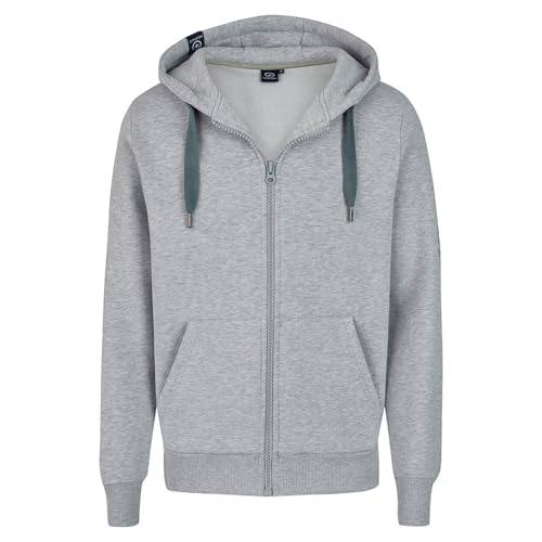 Salzhaut Herren Sweatjacke Breker mit Kapuze - Hoodie-Jacke mit bequemen Schnitt in Grau Größe S von Salzhaut