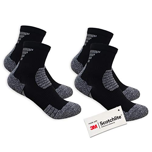 Salzmann 3M Reflektierende Funktionssocken | Atmungsaktive Sportsocken | Hergestellt mit 3M Scotchlite (2 Paar) von Salzmann