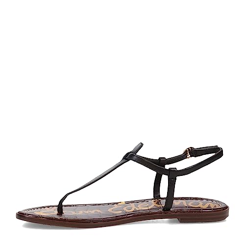 Sam Edelman Damen Gigi Flat Sandal, Schwarz Leder, 40 EU von Sam Edelman