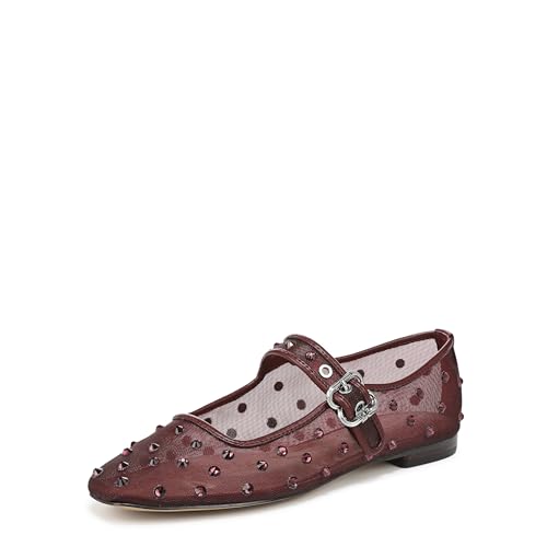 Sam Edelman Damen Michaela Mary Jane Flat, French Merlot Glitz Mesh, 5.5 von Sam Edelman